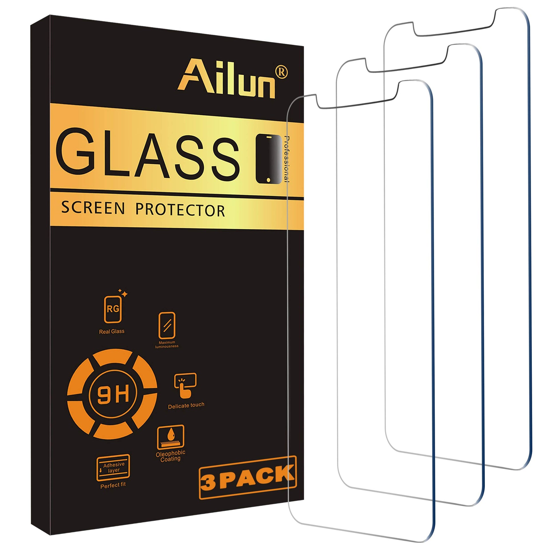 Ailun Glass Screen Protector Compatible for iPhone 11 / iPhone XR [6.1 Inch] 3 Pack Tempered Glass
