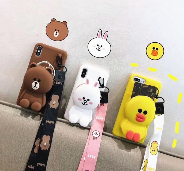 Brown Bear and Cony Rabbit Silicone Phone Cases