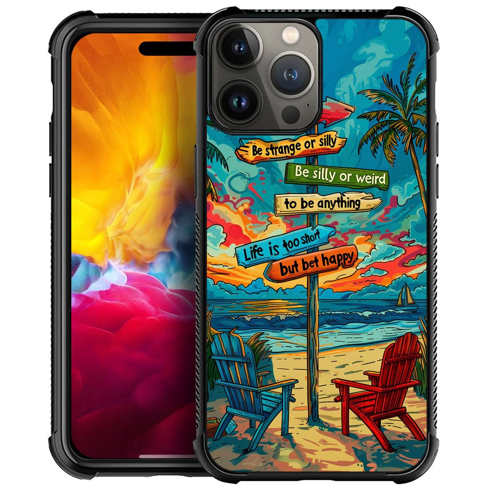 CARLOCA Compatible with iPhone 15 Pro CaseBeach Loungers Free Case for iPhone 15 Pro for Men WomanAnti-Scratch Soft TPU Pattern Design Case for Case for iPhone 15 Pro 6.1-in