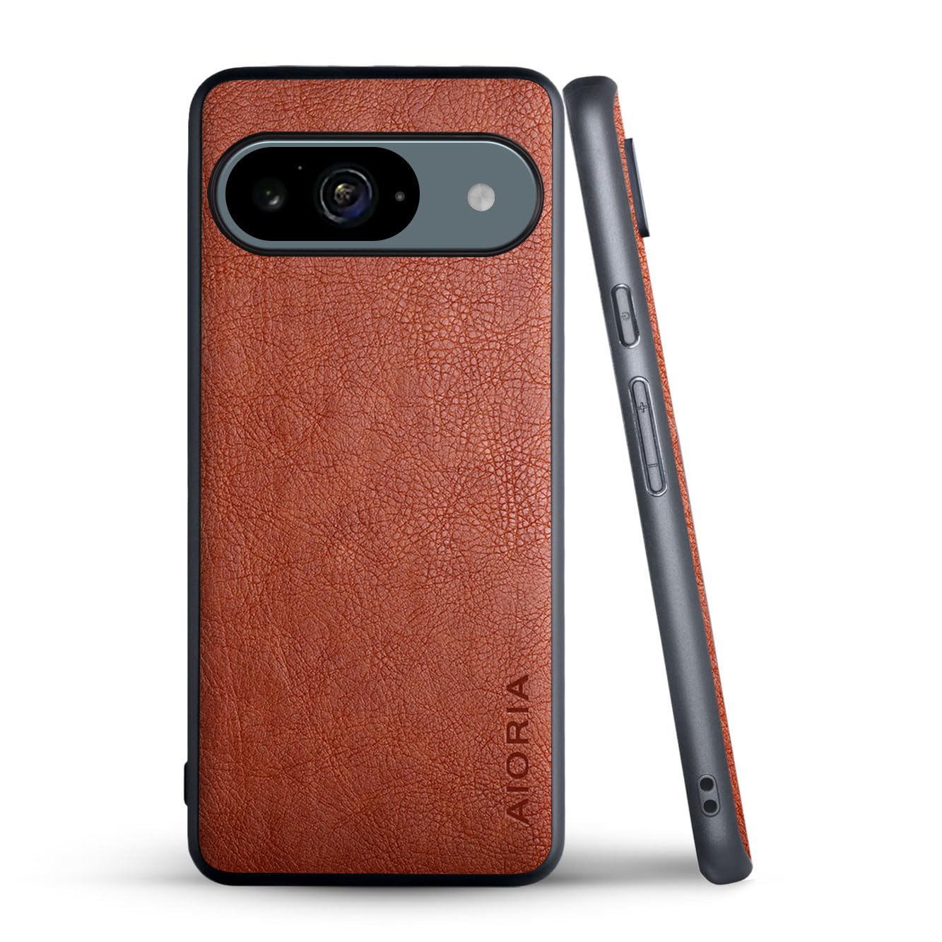 AIORIA Case for Google Pixel 9 6.24"" Screen Premium PU Leather Phone Case Retro Business Design Full Protective Phone Case for Google Pixel 9 5G (Brown) 22-GP9