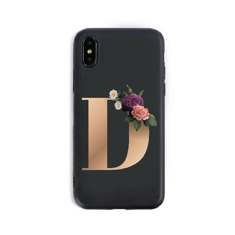 26 Silicone Phone Cases with English Alphabet Design