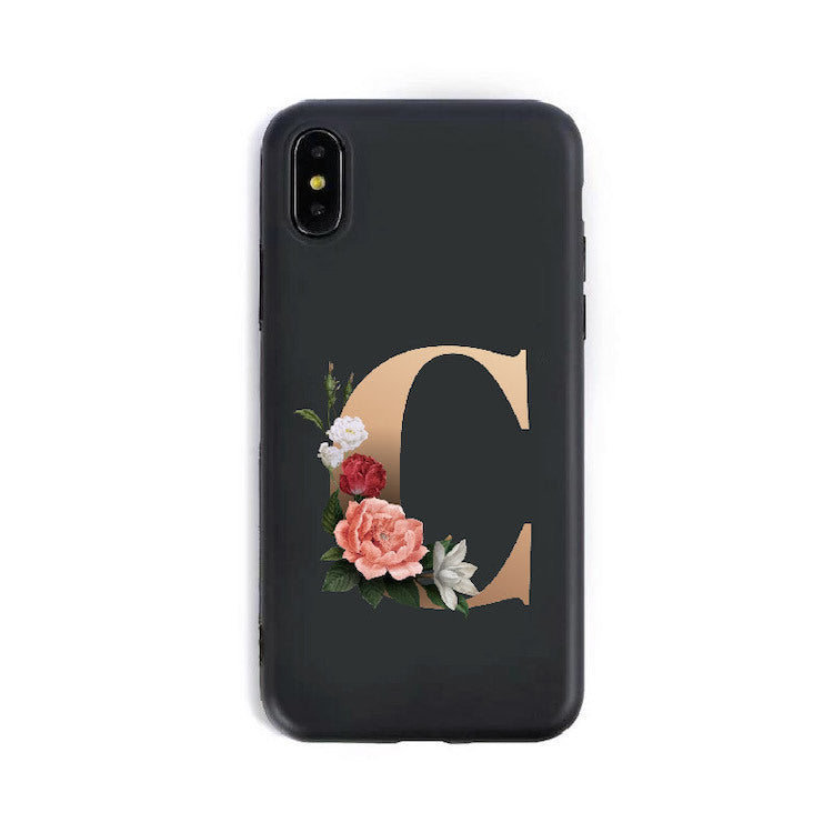 26 Silicone Phone Cases with English Alphabet Design