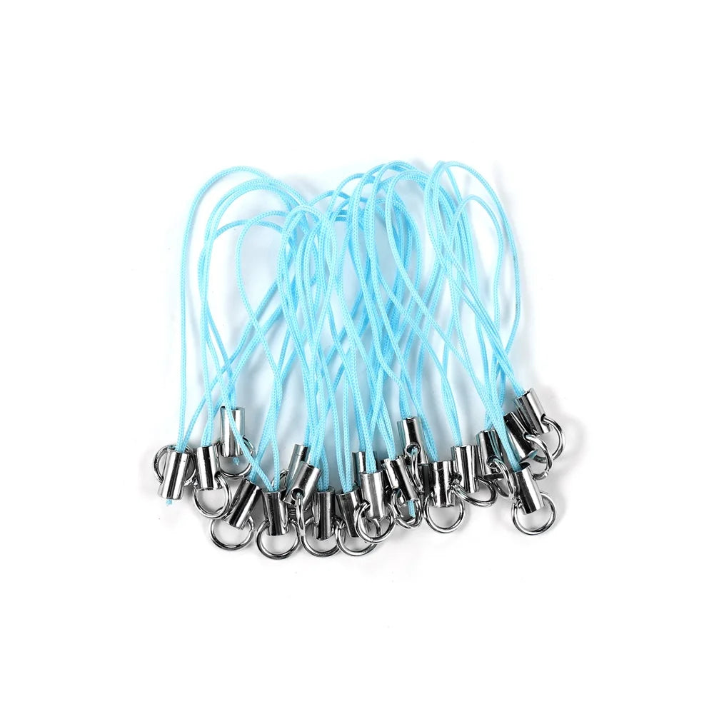 20-100Pcs Lanyard Lariat Cord Lobster Clasp Rope Christmas Bell Keychain Hooks Mobile phone Strap Charm Keyring Bag Accessories