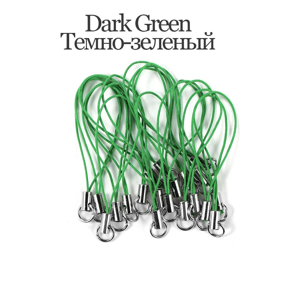 20-100Pcs Lanyard Lariat Cord Lobster Clasp Rope Christmas Bell Keychain Hooks Mobile phone Strap Charm Keyring Bag Accessories