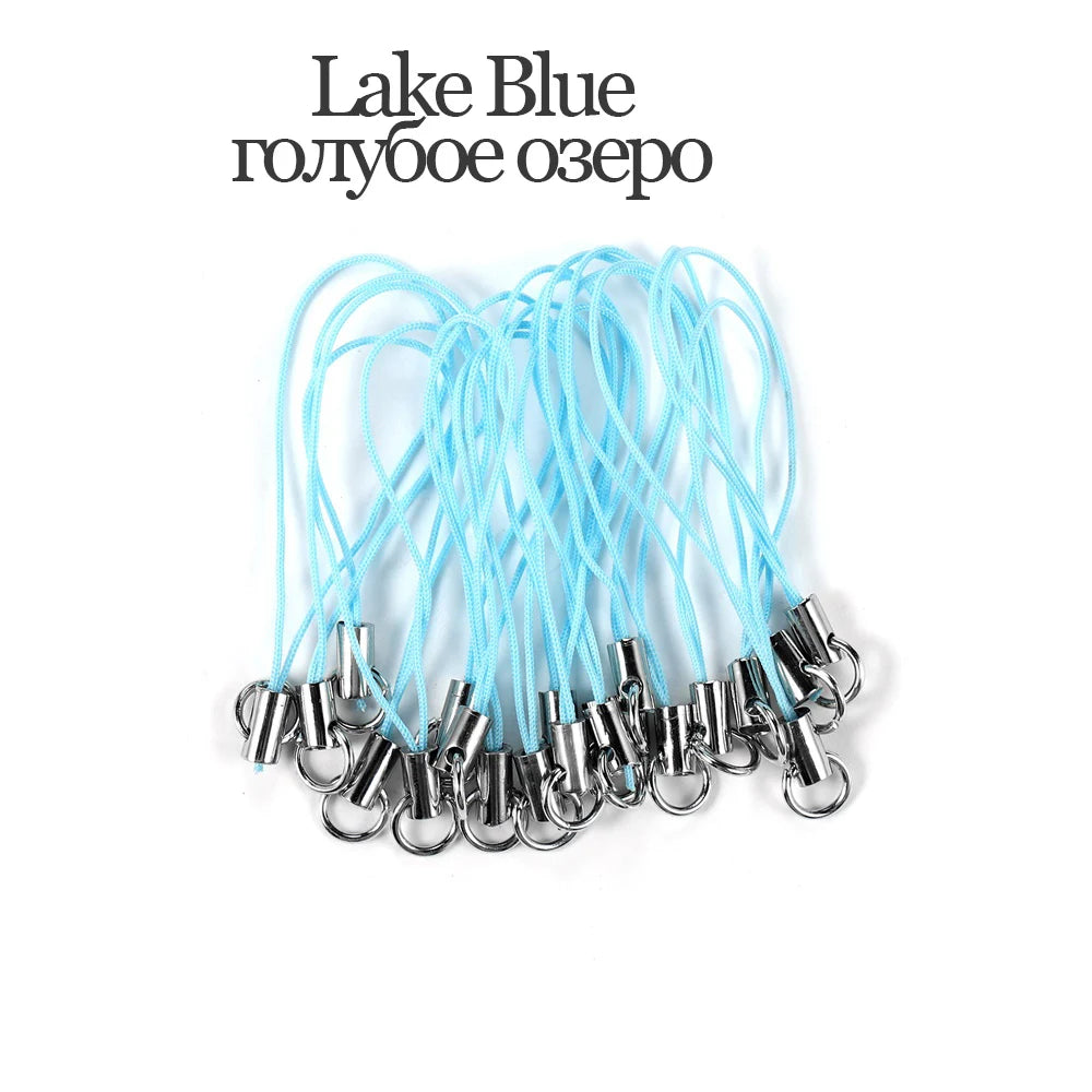 20-100Pcs Lanyard Lariat Cord Lobster Clasp Rope Christmas Bell Keychain Hooks Mobile phone Strap Charm Keyring Bag Accessories