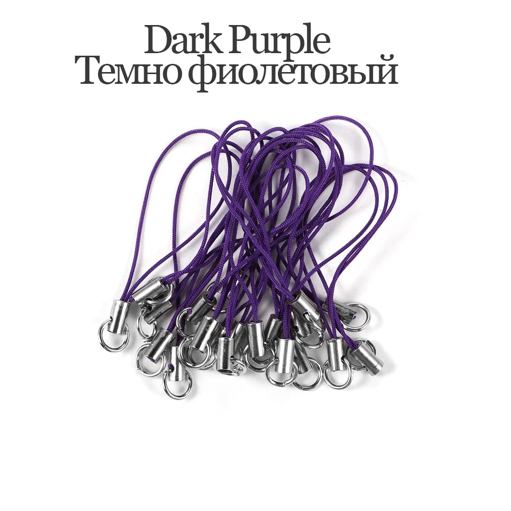 20-100Pcs Lanyard Lariat Cord Lobster Clasp Rope Christmas Bell Keychain Hooks Mobile phone Strap Charm Keyring Bag Accessories