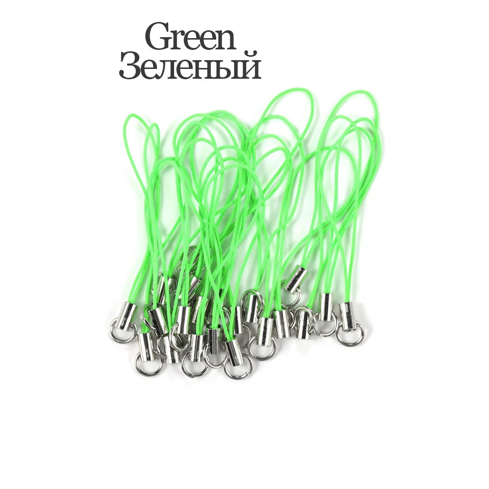 20-100Pcs Lanyard Lariat Cord Lobster Clasp Rope Christmas Bell Keychain Hooks Mobile phone Strap Charm Keyring Bag Accessories