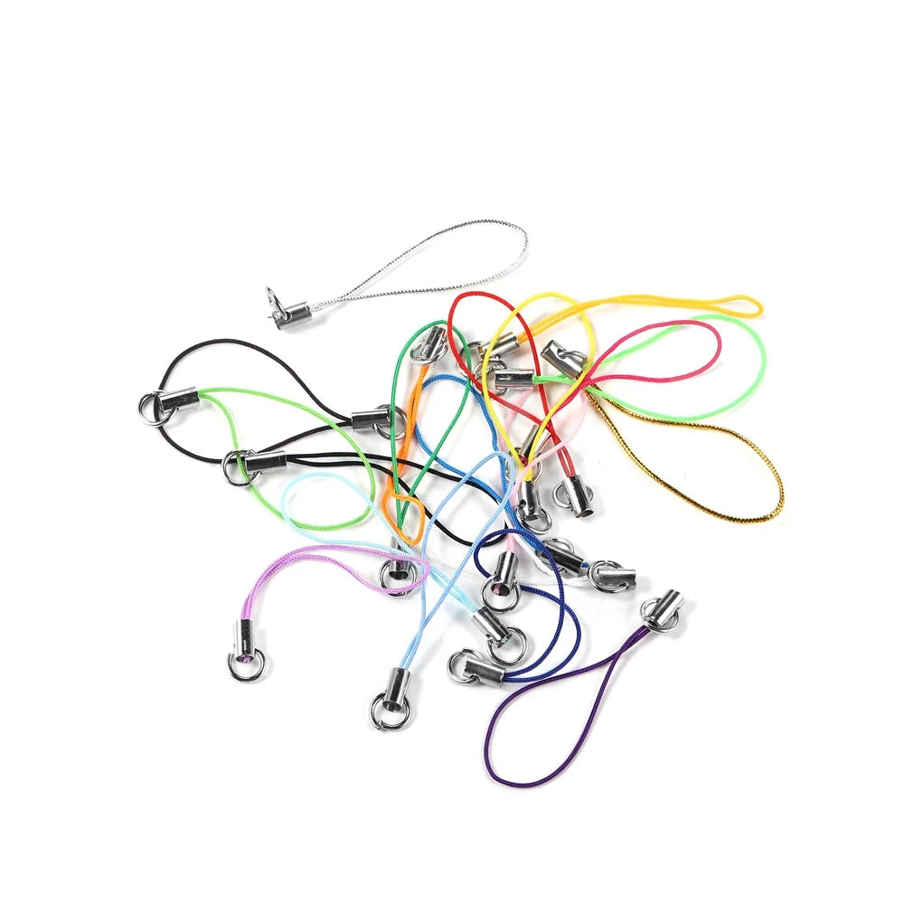 20-100Pcs Lanyard Lariat Cord Lobster Clasp Rope Christmas Bell Keychain Hooks Mobile phone Strap Charm Keyring Bag Accessories