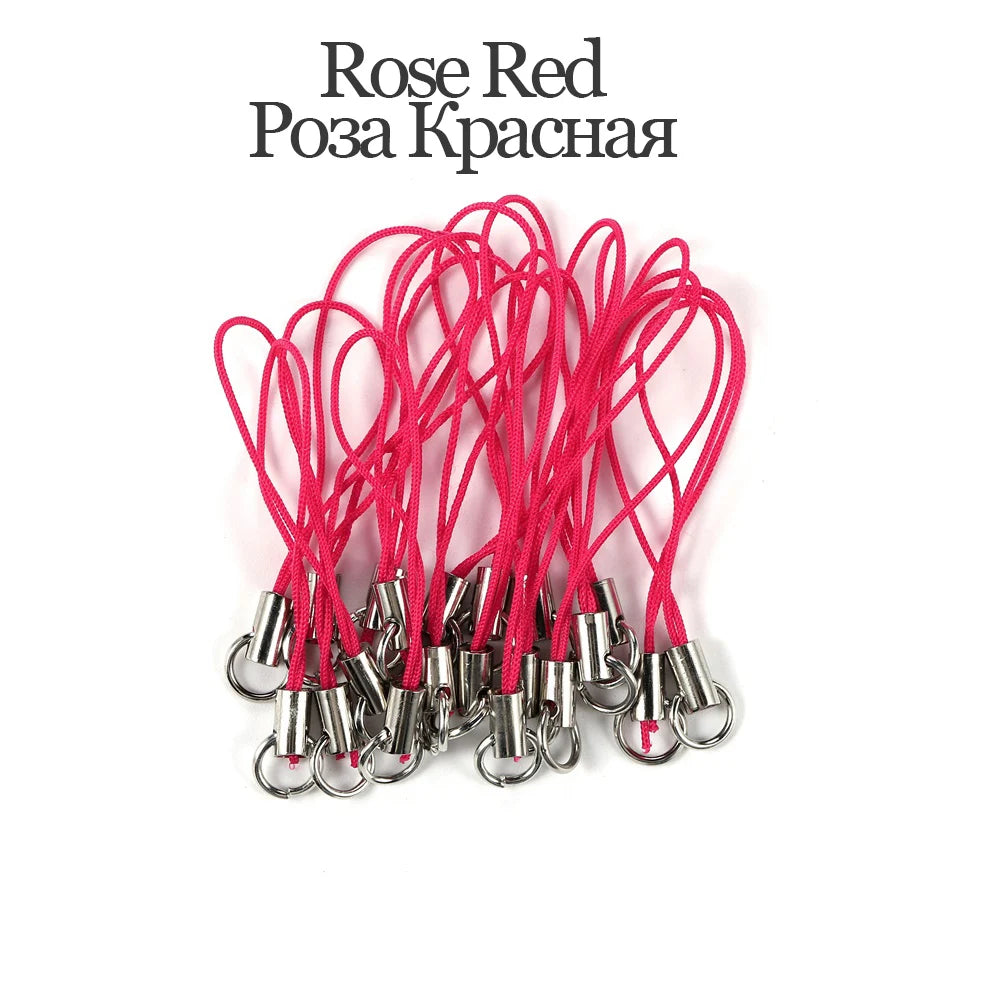 20-100Pcs Lanyard Lariat Cord Lobster Clasp Rope Christmas Bell Keychain Hooks Mobile phone Strap Charm Keyring Bag Accessories