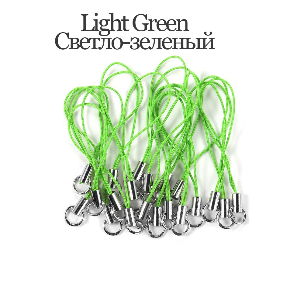 20-100Pcs Lanyard Lariat Cord Lobster Clasp Rope Christmas Bell Keychain Hooks Mobile phone Strap Charm Keyring Bag Accessories