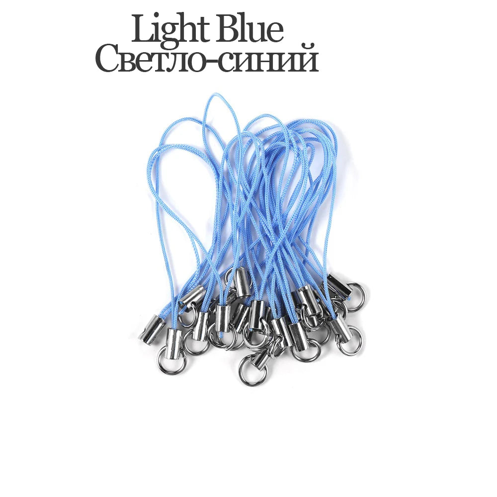 20-100Pcs Lanyard Lariat Cord Lobster Clasp Rope Christmas Bell Keychain Hooks Mobile phone Strap Charm Keyring Bag Accessories