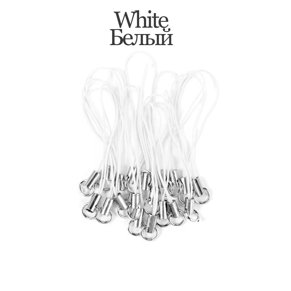 20-100Pcs Lanyard Lariat Cord Lobster Clasp Rope Christmas Bell Keychain Hooks Mobile phone Strap Charm Keyring Bag Accessories