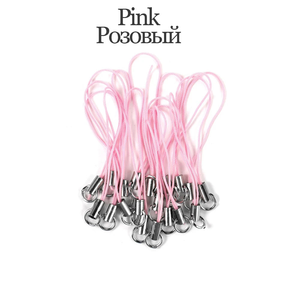 20-100Pcs Lanyard Lariat Cord Lobster Clasp Rope Christmas Bell Keychain Hooks Mobile phone Strap Charm Keyring Bag Accessories