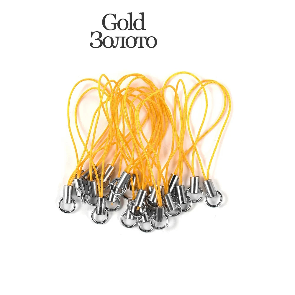 20-100Pcs Lanyard Lariat Cord Lobster Clasp Rope Christmas Bell Keychain Hooks Mobile phone Strap Charm Keyring Bag Accessories