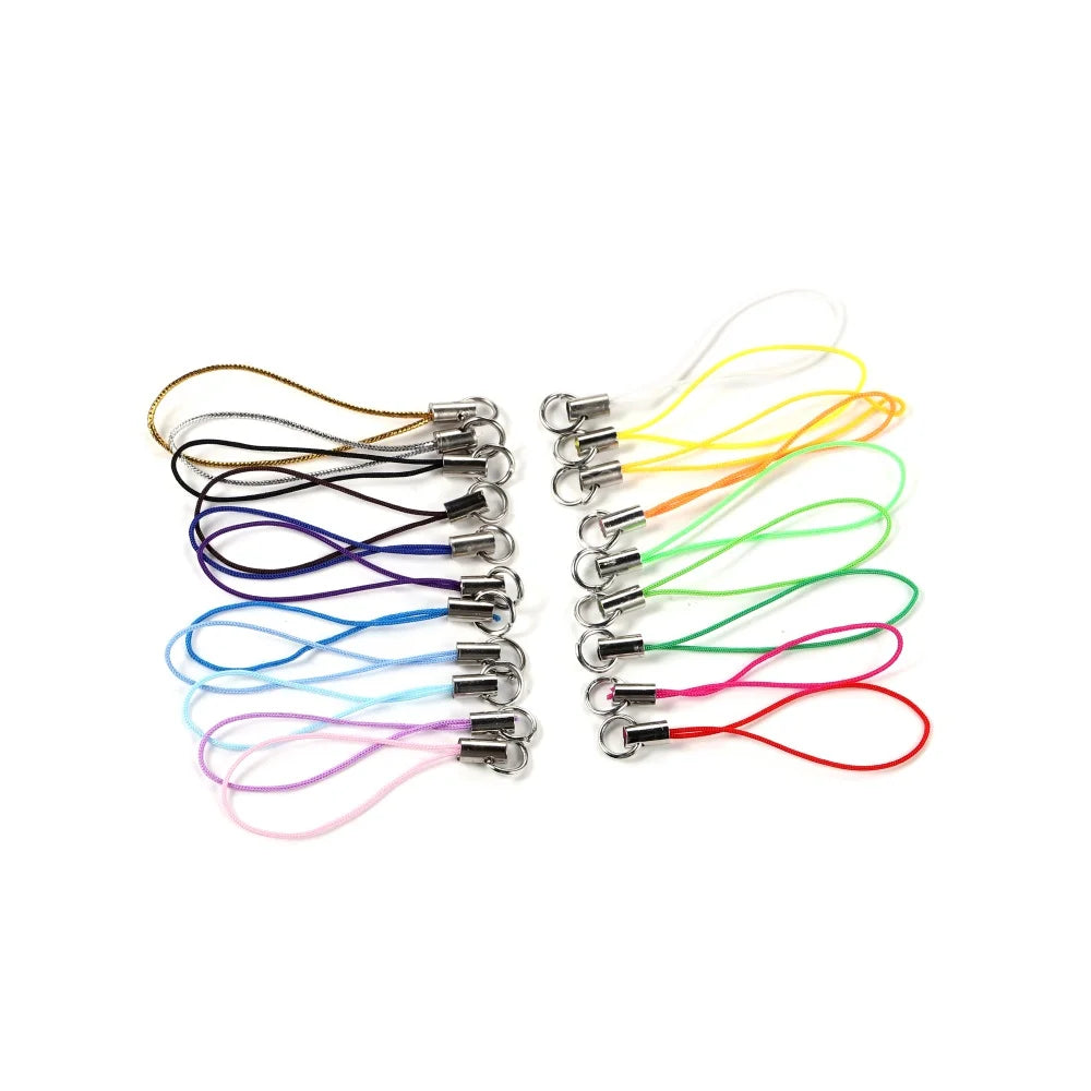 20-100Pcs Lanyard Lariat Cord Lobster Clasp Rope Christmas Bell Keychain Hooks Mobile phone Strap Charm Keyring Bag Accessories