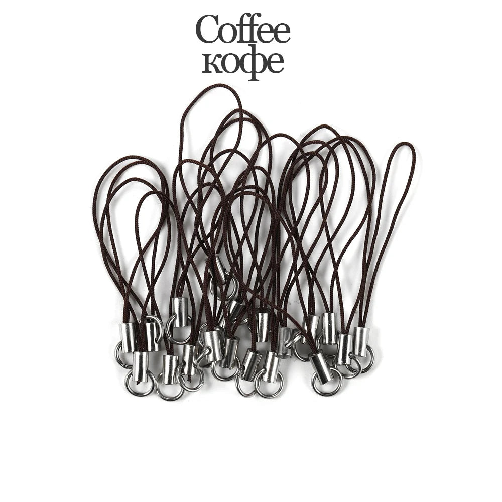 20-100Pcs Lanyard Lariat Cord Lobster Clasp Rope Christmas Bell Keychain Hooks Mobile phone Strap Charm Keyring Bag Accessories