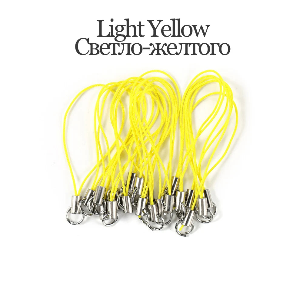 20-100Pcs Lanyard Lariat Cord Lobster Clasp Rope Christmas Bell Keychain Hooks Mobile phone Strap Charm Keyring Bag Accessories