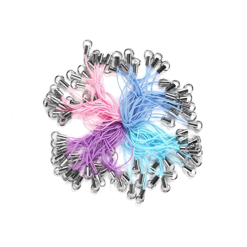 20-100Pcs Lanyard Lariat Cord Lobster Clasp Rope Christmas Bell Keychain Hooks Mobile phone Strap Charm Keyring Bag Accessories