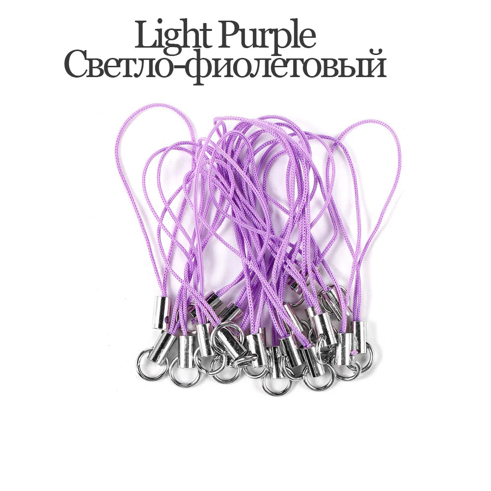 20-100Pcs Lanyard Lariat Cord Lobster Clasp Rope Christmas Bell Keychain Hooks Mobile phone Strap Charm Keyring Bag Accessories