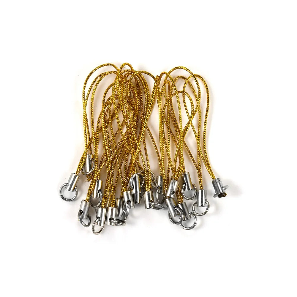 20-100Pcs Lanyard Lariat Cord Lobster Clasp Rope Christmas Bell Keychain Hooks Mobile phone Strap Charm Keyring Bag Accessories