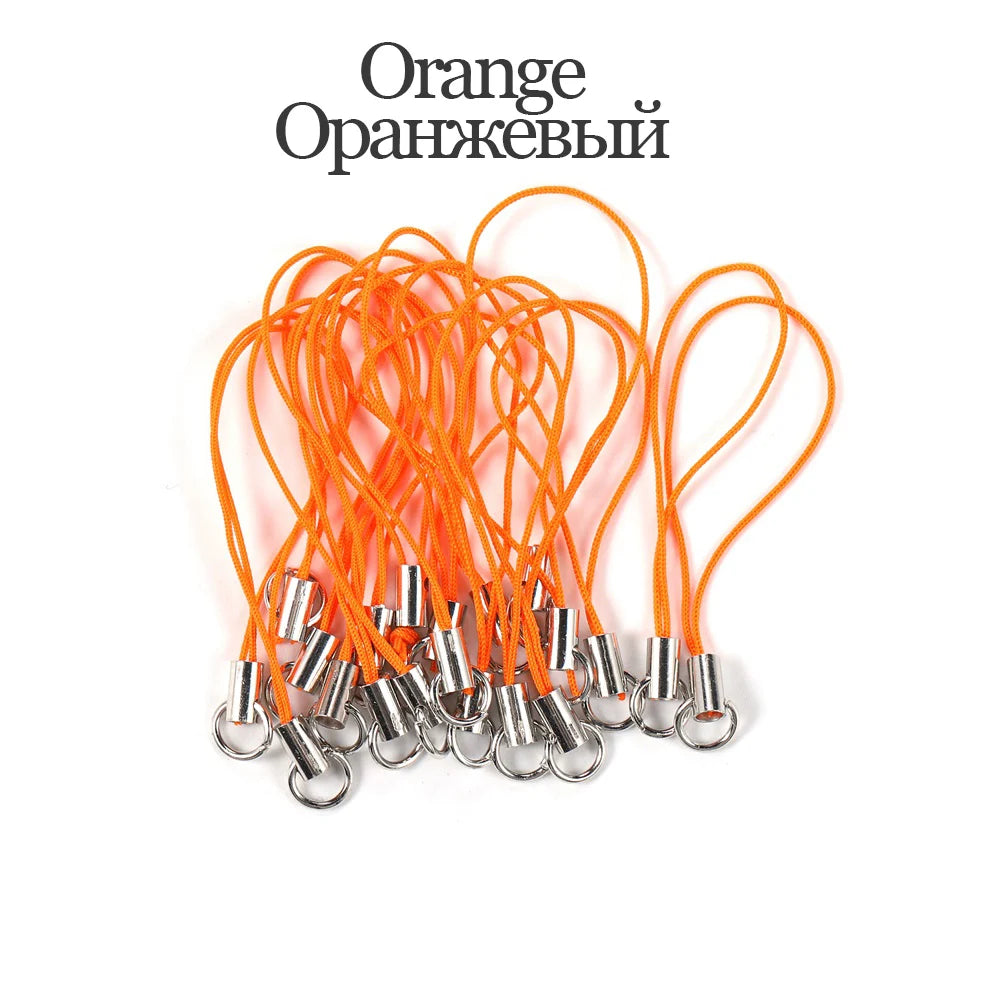 20-100Pcs Lanyard Lariat Cord Lobster Clasp Rope Christmas Bell Keychain Hooks Mobile phone Strap Charm Keyring Bag Accessories