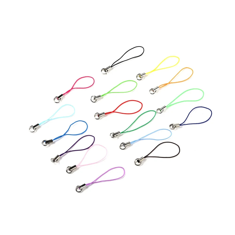 20-100Pcs Lanyard Lariat Cord Lobster Clasp Rope Christmas Bell Keychain Hooks Mobile phone Strap Charm Keyring Bag Accessories