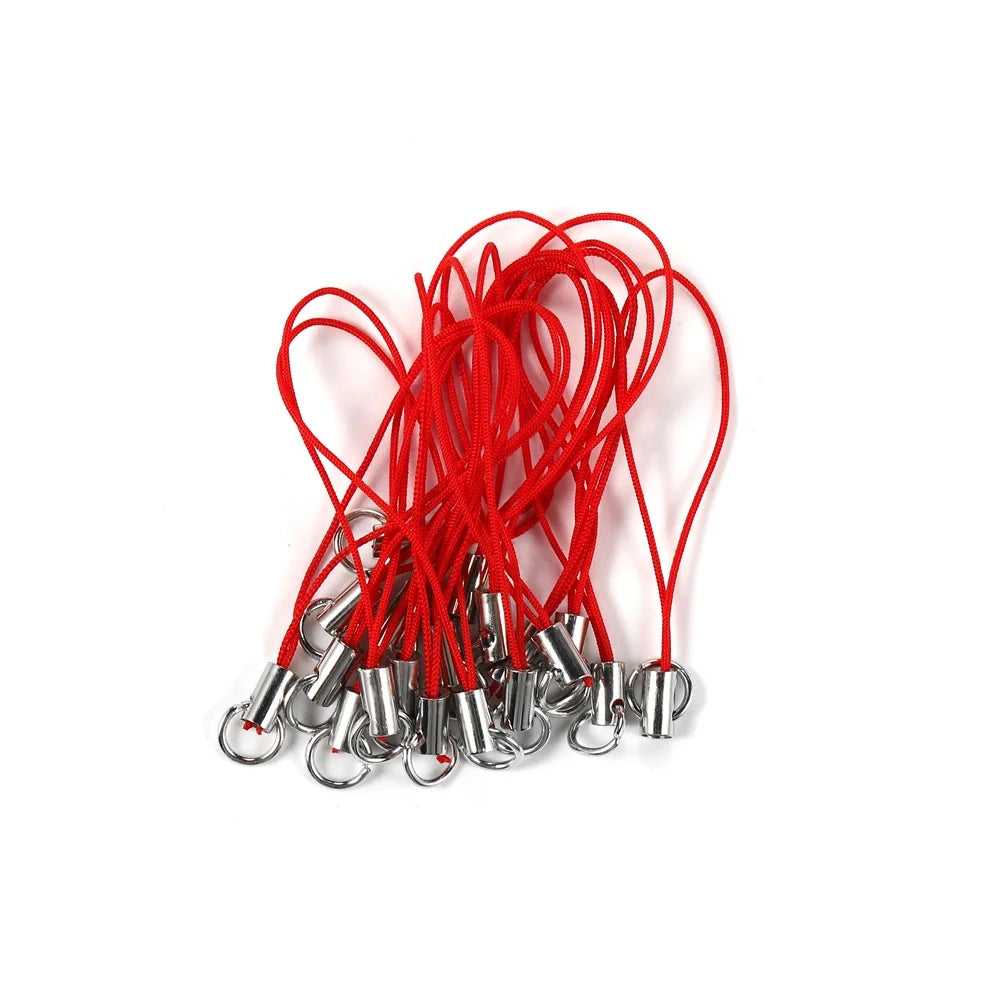 20-100Pcs Lanyard Lariat Cord Lobster Clasp Rope Christmas Bell Keychain Hooks Mobile phone Strap Charm Keyring Bag Accessories
