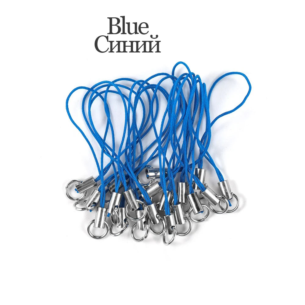 20-100Pcs Lanyard Lariat Cord Lobster Clasp Rope Christmas Bell Keychain Hooks Mobile phone Strap Charm Keyring Bag Accessories