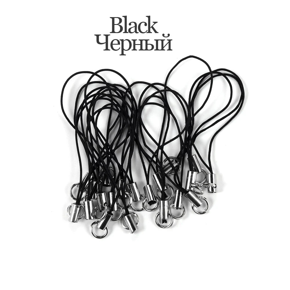 20-100Pcs Lanyard Lariat Cord Lobster Clasp Rope Christmas Bell Keychain Hooks Mobile phone Strap Charm Keyring Bag Accessories