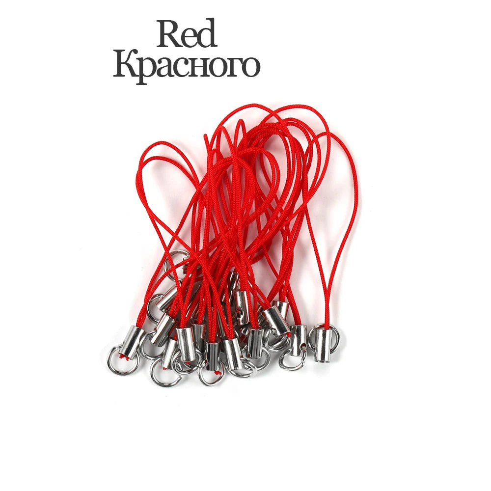 20-100Pcs Lanyard Lariat Cord Lobster Clasp Rope Christmas Bell Keychain Hooks Mobile phone Strap Charm Keyring Bag Accessories