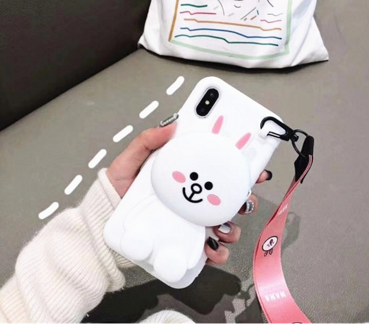Brown Bear and Cony Rabbit Silicone Phone Cases